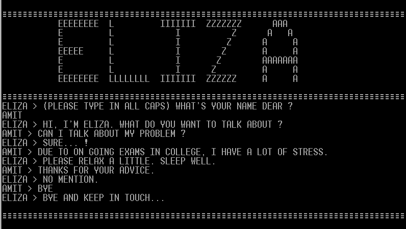 ELIZA – pierwszy chatbot