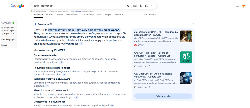 Sztuczna inteligencja (AI) w Google AI