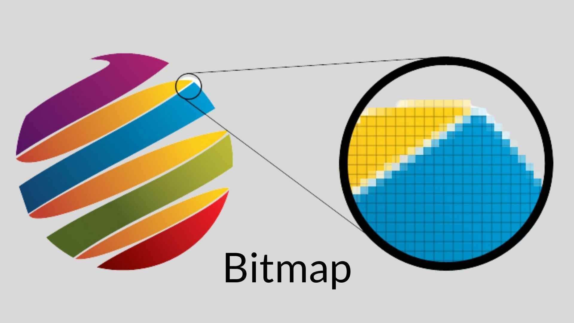 Bitmapa – przykład obrazu rastrowego z widocznymi pikselami i ograniczoną skalowalnością