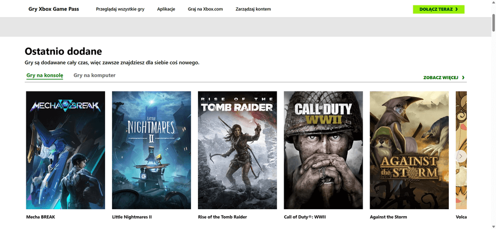 Katalog gier Xbox Game Pass Xbox - lipiec 2025