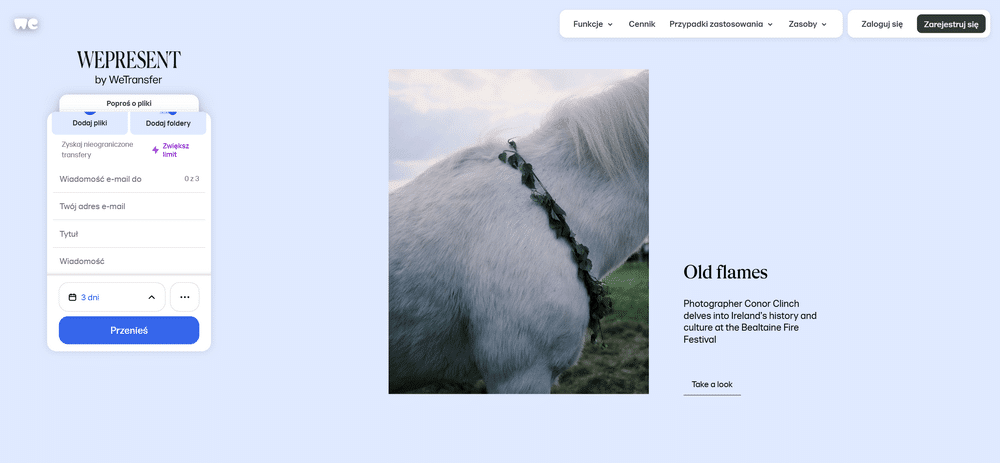 WeTransfer -v transfer - aplikacja do przesyłania dużych plików
