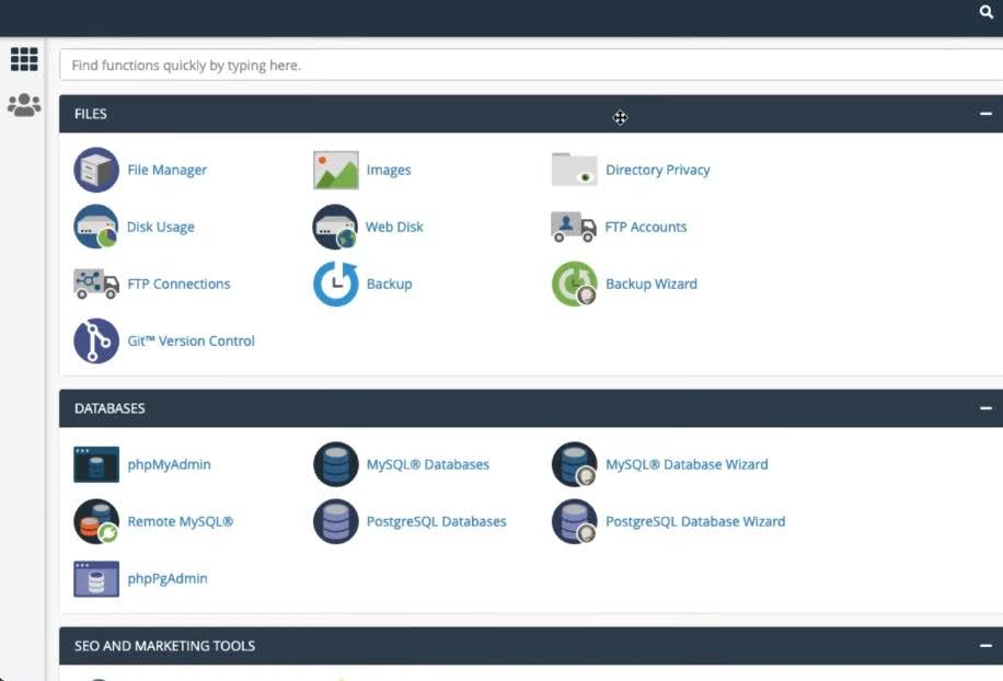 cPanel-Dashboard