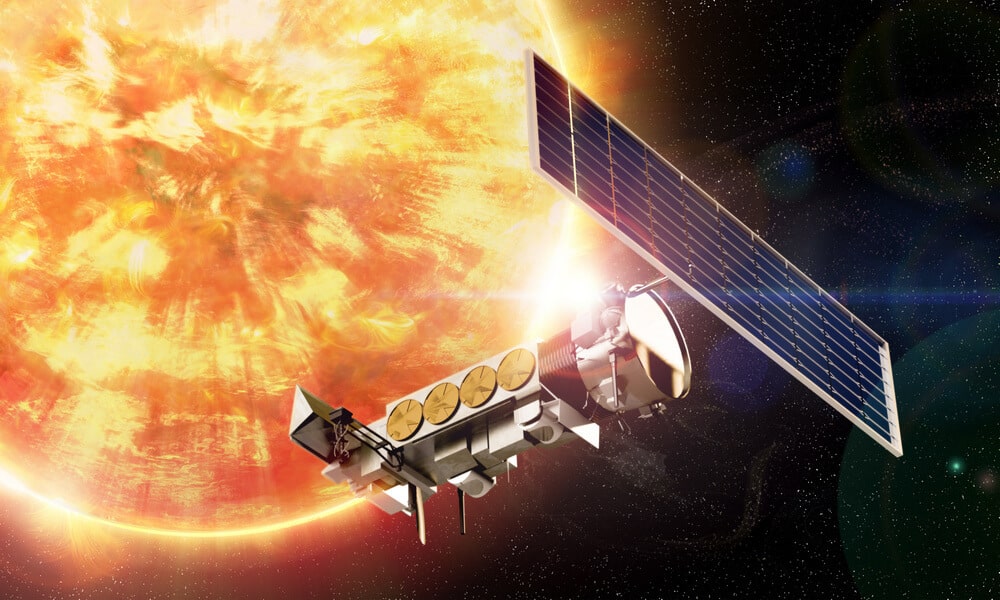 Misje NASA - Sonda badająca Słońce, zbliżająca się do gwiazdy. Elementy tego zdjęcia zostały dostarczone przez NASA