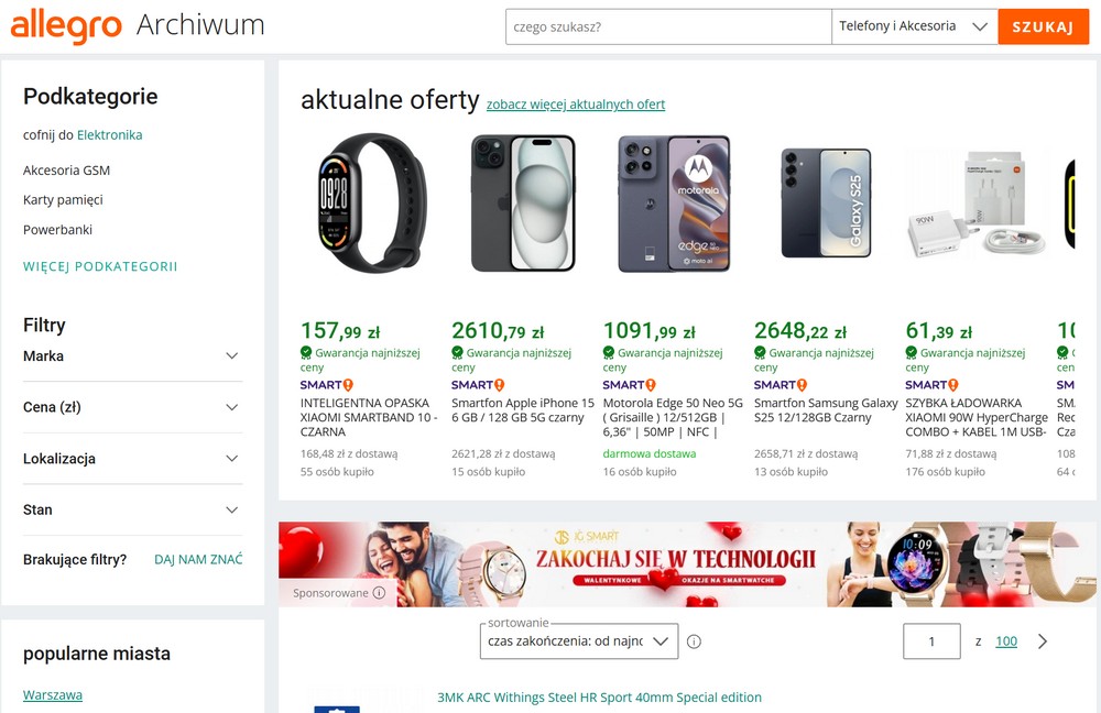 Archiwum Allegro znika – zamknięcie Archiwum Allegro i koniec dostępu do archiwalnych ofert w 2026 roku