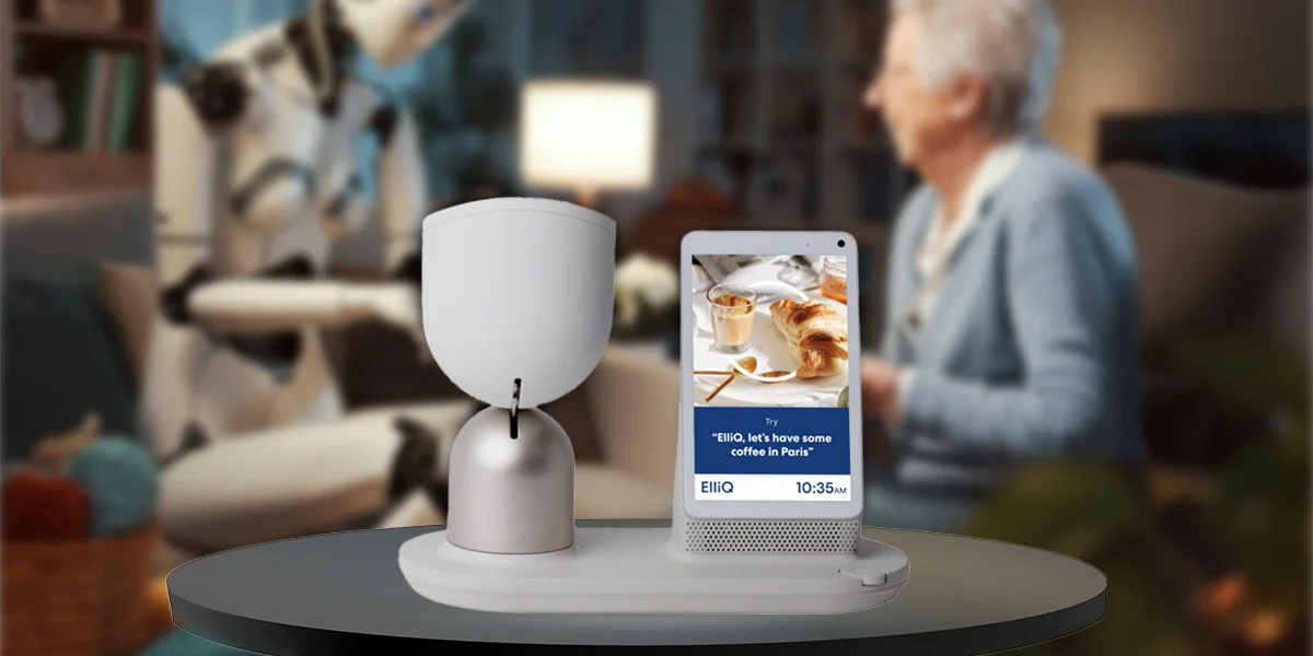 ElliQ to robot towarzyszący oparty na sztucznej inteligencji (AI), zaprojektowany specjalnie dla osób starszych, aby przeciwdziałać samotności i promować niezależność