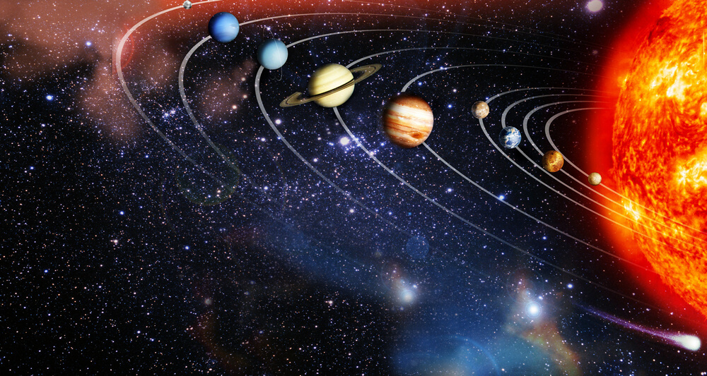 Planety Układu Słonecznego. Słońce, Merkury, Wenus, Ziemia, Mars, Jowisz, Saturn, Uran, Neptun