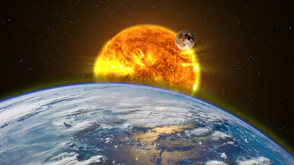 Słońce i Ziemia w przestrzeni kosmicznej – rozbłysk słoneczny obserwowany w ramach misji NASA