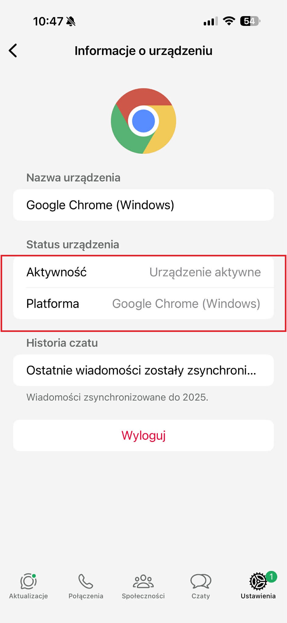 WhatsApp Web – sprawdzanie aktywnej sesji w sekcji Połączone urządzenia na telefonie