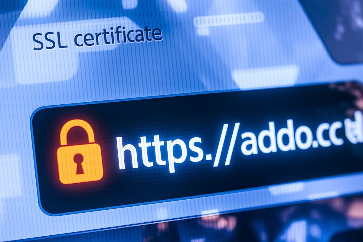 Certyfikat SSL szyfrowanie danych bezpieczne połączenie HTTPS kłódka