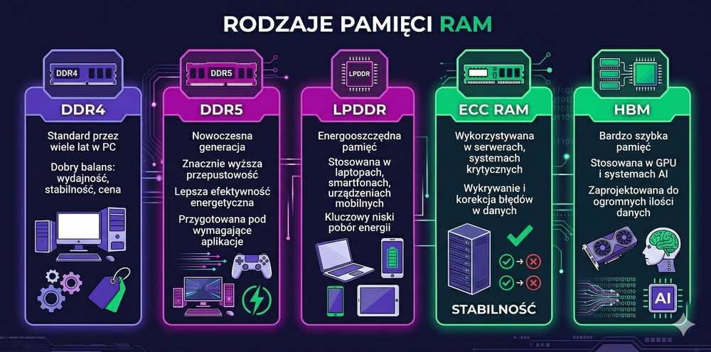 Rodzaje pamięci RAM