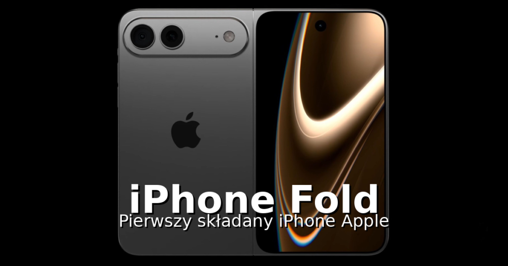 iPhone Fold – pierwszy składany smartfon Apple, render urządzenia z elastycznym ekranem