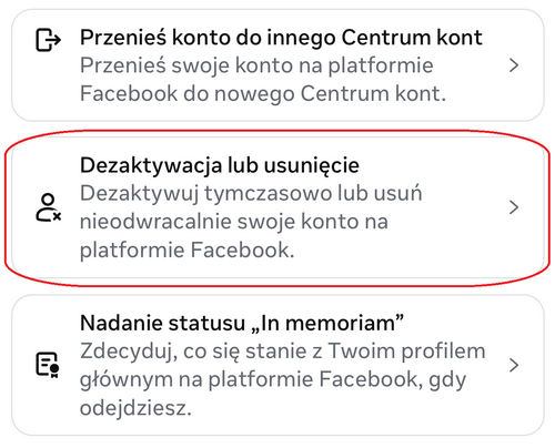 Jak usunąć konto na Facebooku w aplikacji mobilnej