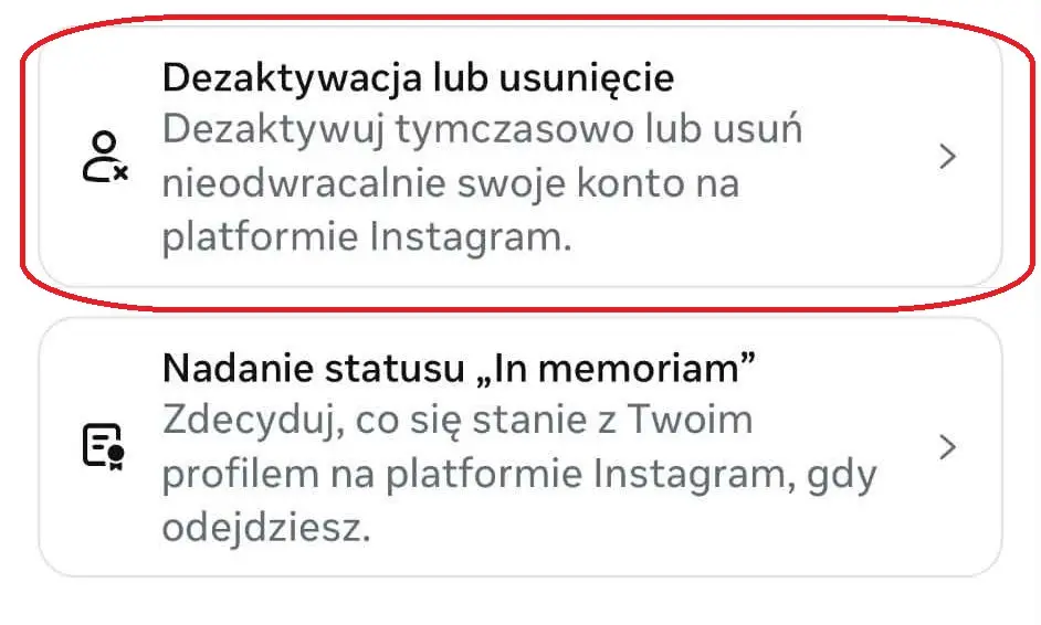 Jak usunąć konto na Instagramie w aplikacji