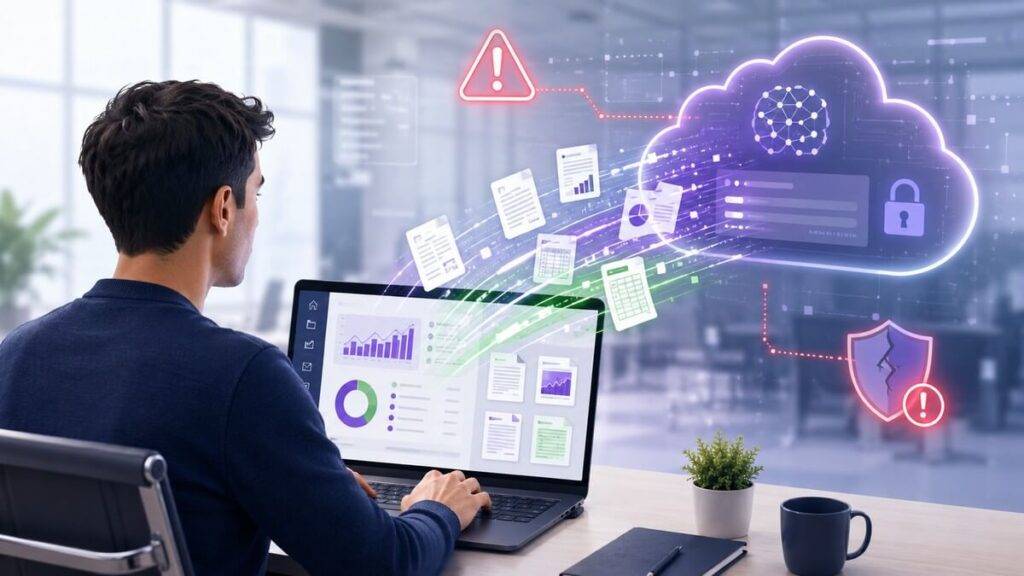 Shadow AI w firmie – niewidzialne ryzyko, gdy pracownicy używają AI bez kontroli Shadow AI w firmie – niekontrolowane użycie sztucznej inteligencji przez pracownika i ryzyko wycieku danych