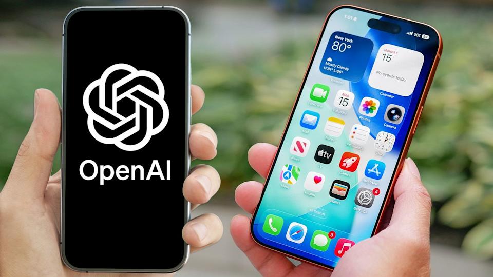 Smartfon OpenAI z logo ChatGPT (koncepcja)