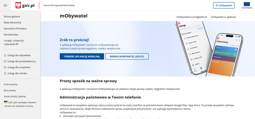 mObywatel Portal Gov.pl