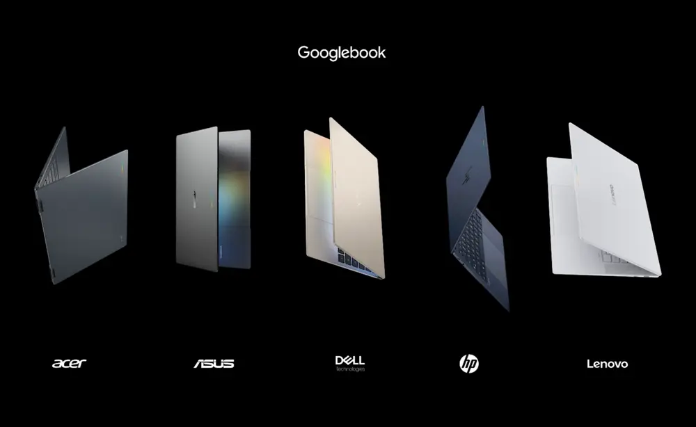 Googlebook – laptopy Acer, ASUS, Dell, HP i Lenovo z Androidem, ChromeOS i Gemini