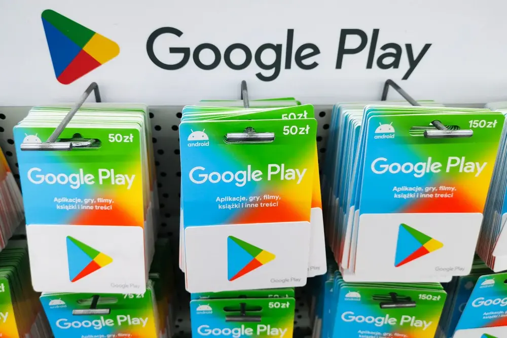 Karty podarunkowe Google Play o różnych nominałach w sklepie