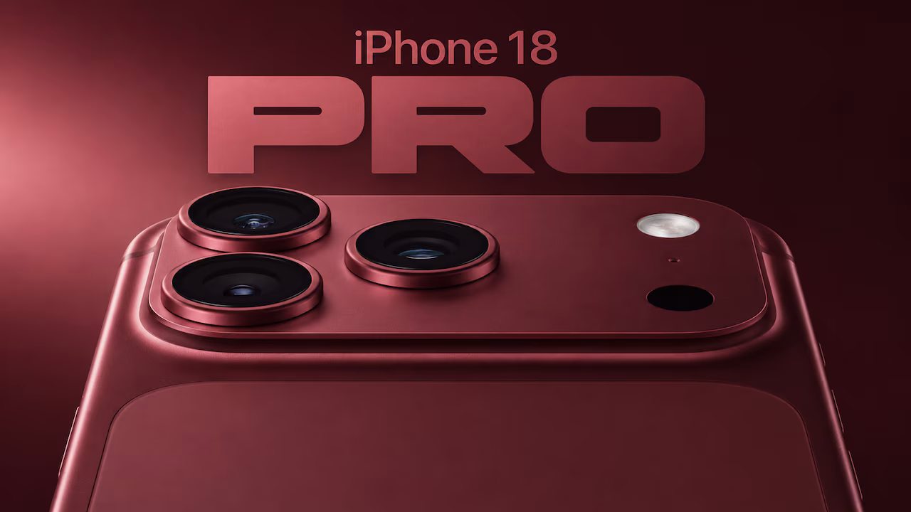 iPhone 18 Pro w kolorze burgundowym – potrójny aparat 48 MP i nowa konstrukcja