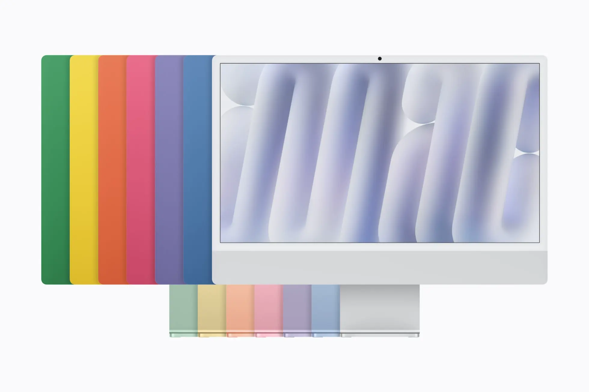 Apple iMac M6 w siedmiu wersjach kolorystycznych. Źródło: Apple