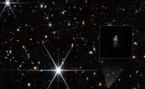 Galaktyka macierzysta FRB 20240304B na obrazie z Kosmicznego Teleskopu Jamesa Webba. Źródło: NASA