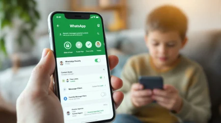 Kontrola rodzicielska WhatsApp na smartfonie. Źródło grafiki: Adobe Stock