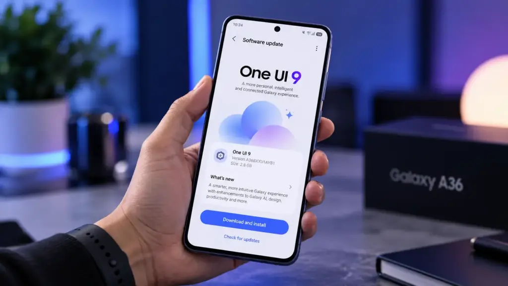 Samsung Galaxy A36 5G dostaje One UI 9. Nowa aktualizacja waży 2,4 GB Autor: Mateusz Miller Samsung Galaxy A36 5G – aktualizacja One UI 9 z Androidem 17