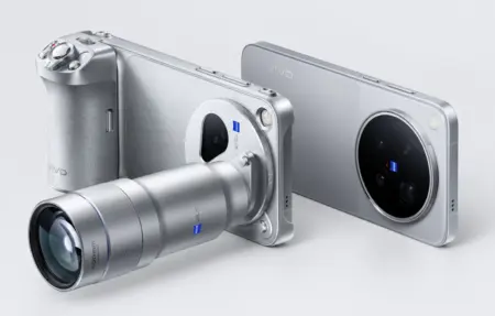 vivo X500 Pro Max z telekonwerterem ZEISS 400 mm i gripem fotograficznym. Źródło: vivo